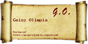 Geisz Olimpia névjegykártya